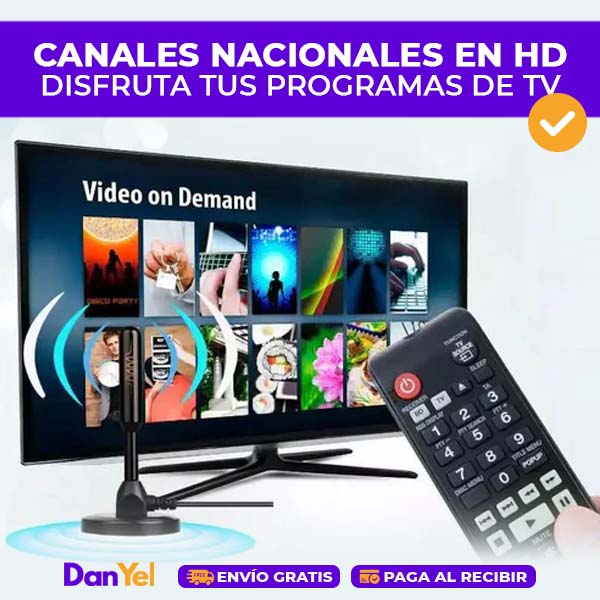 Antena Digital UltraHD 1200+ Canales - Señal HD sin pagar más