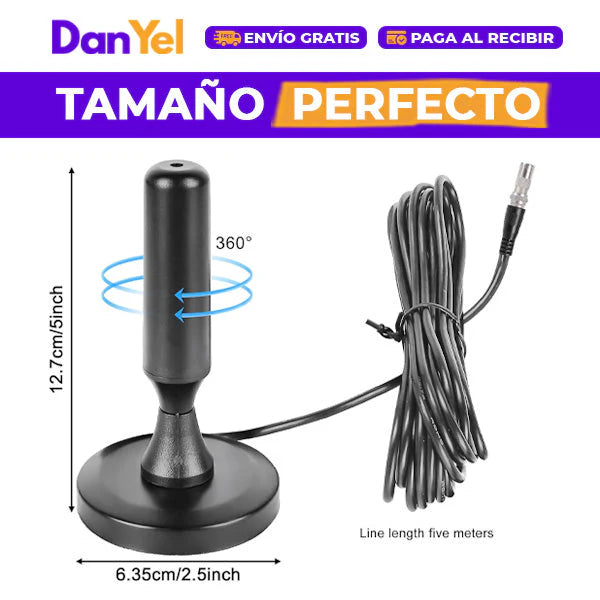 Antena Digital UltraHD 1200+ Canales - Señal HD sin pagar más